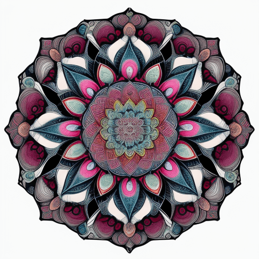 AI generated: drawing colored mandala