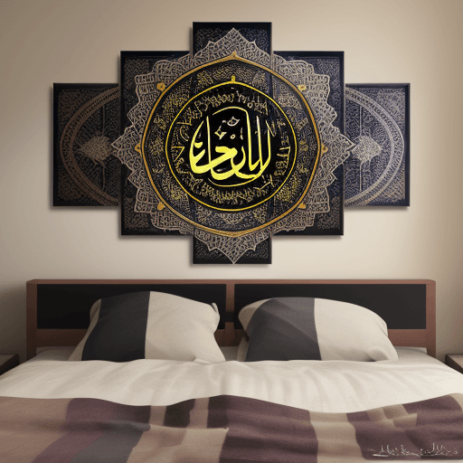 AI generated: islamic wall art print بسم االه