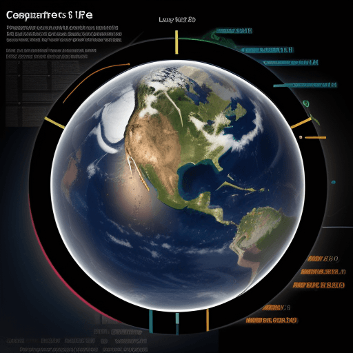 AI generated: computer graphics; timeline; appearance of life on earth