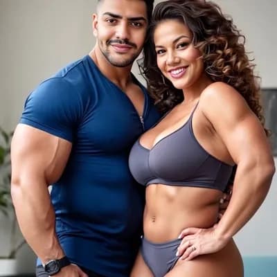 AI generated video: smiling and enjoying the moment, as she twerks her rear and he enjoys it with a smile, finally kissi...