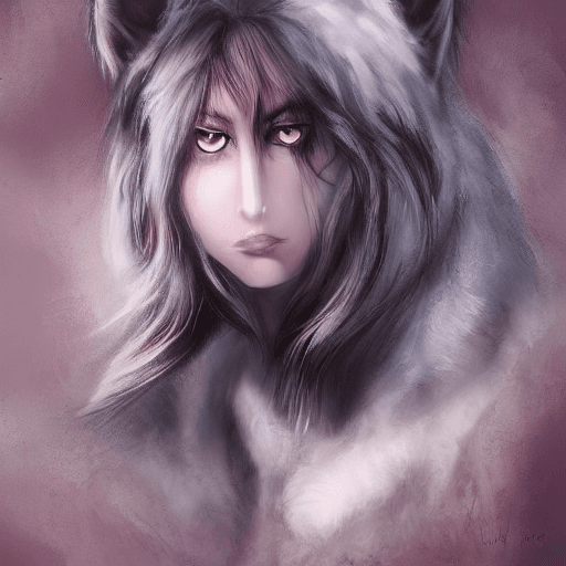 AI generated: furry wolf girl