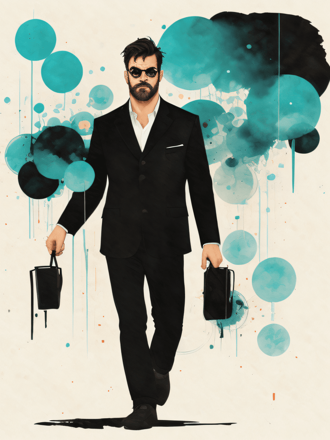 AI generated: by Drew Struzan, rough+++, gritty, loose watercolor+ painting, paint splatter-, pencil sketch by Spa...