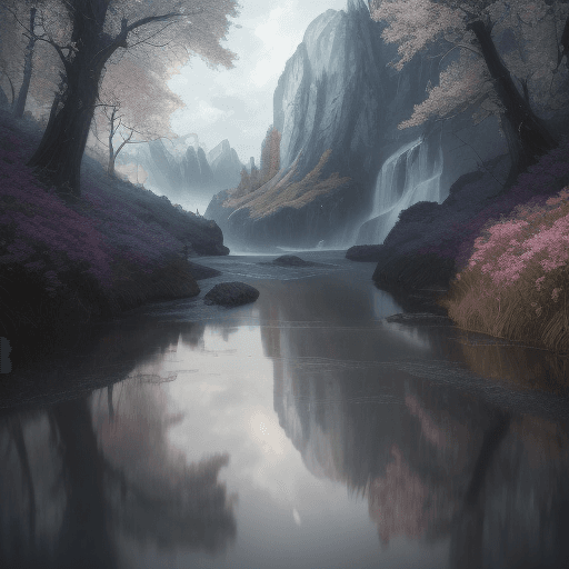 AI generated: (hyperrealism : 1. 4), (award winning: 1. 4) (masterpiece photo: 1. 4) BREAK a landscape in the Land...