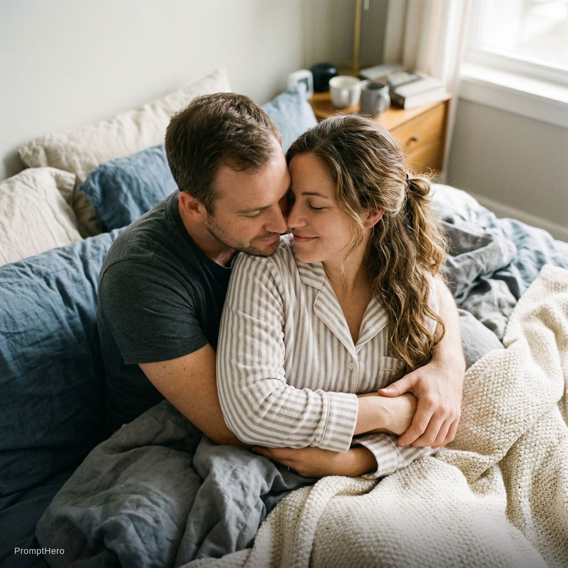 AI generated: Couples sex in bed