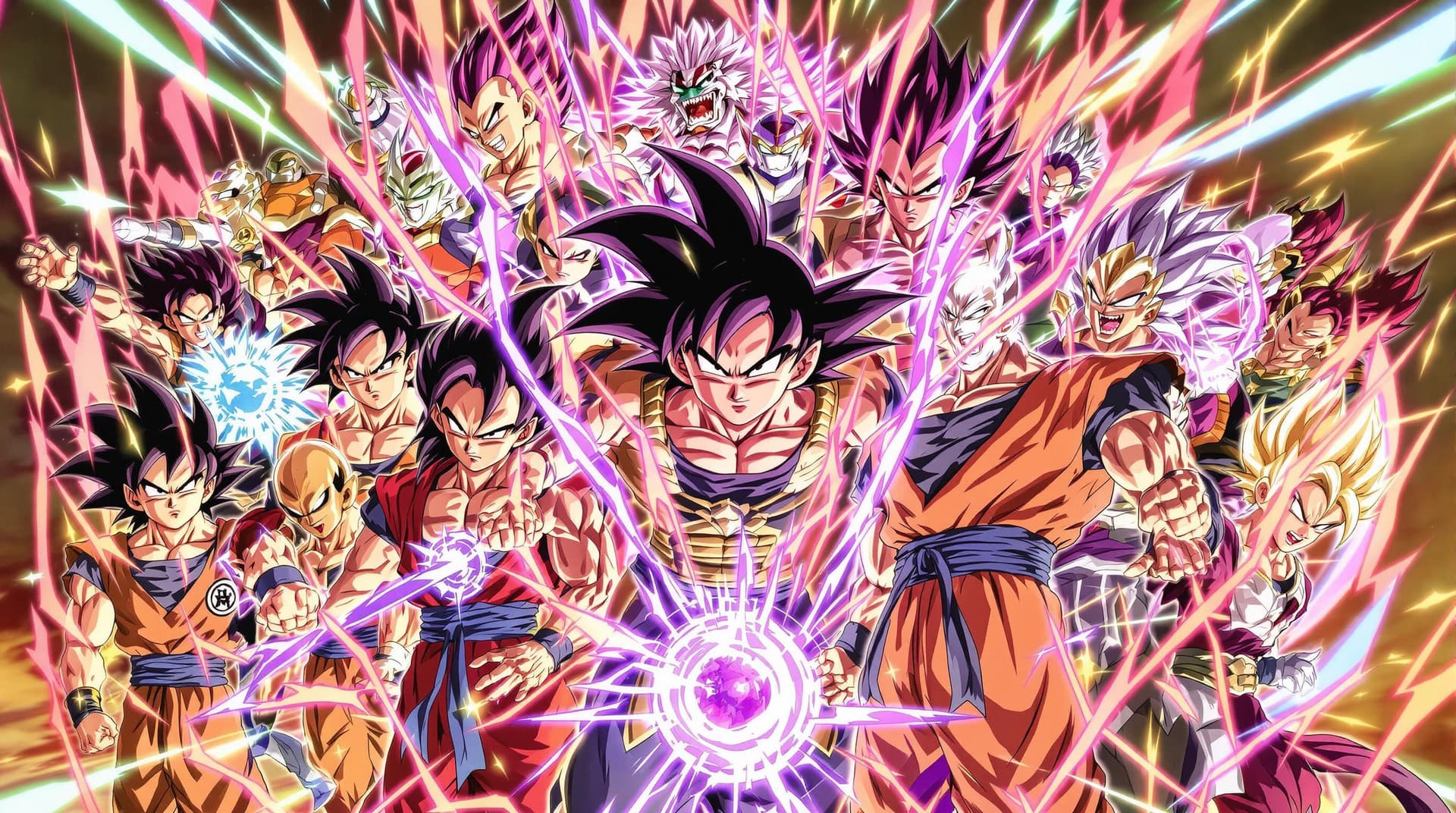 AI generated: High resolution dragon ball, all characters, including non fighter`s,