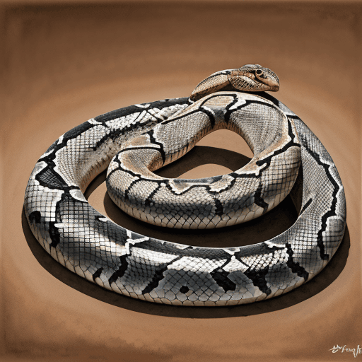 AI generated: Masterpiece, Best Quality, Watercolor African Rock Python Painting, dripping paint, sketchy . , 8k, ...