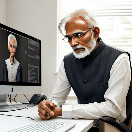 AI generated: (exasperated:0.30) 60yr old  ((Indian husband):0.50) trying to teach his 50yr old (reluctant:0.70) (...