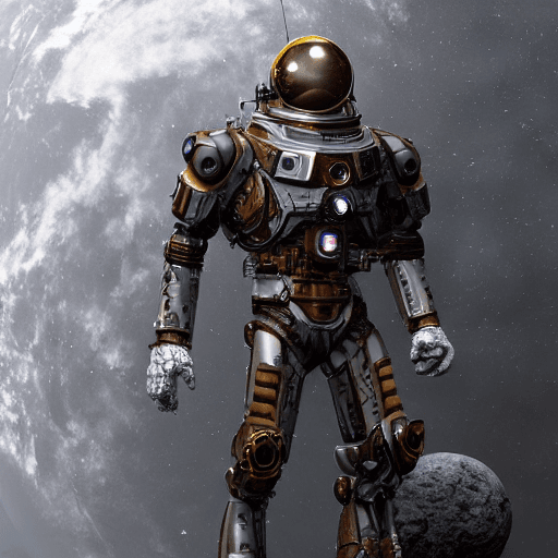 AI generated: character design, photo realistic, Titan in outer space, trending on artstation, insanely detailed, ...