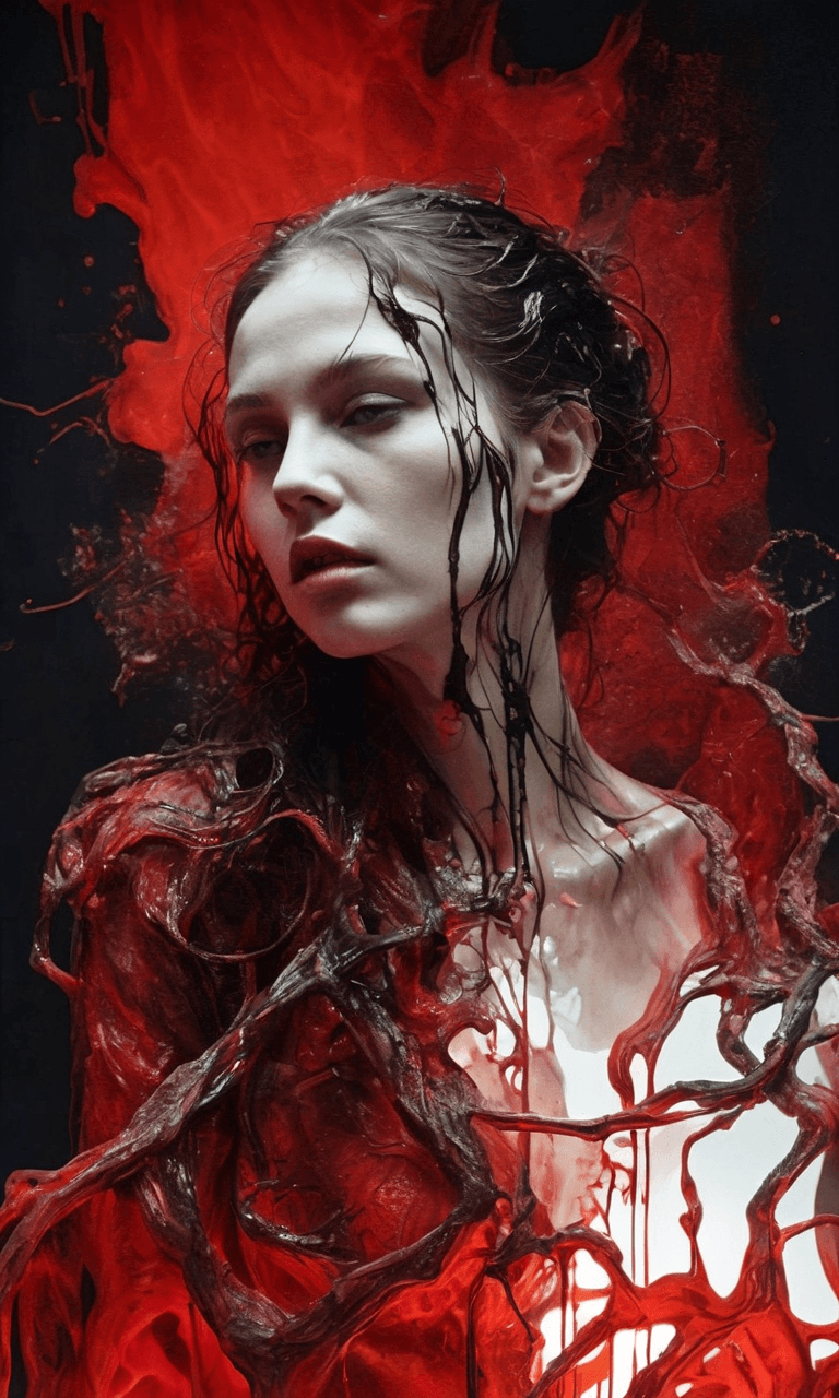 AI generated: best quality, 4k, highres, masterpiece, ultra-detailed, realistic, highly detailed photo, dark haire...