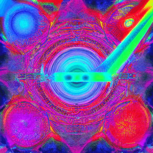 AI generated: abstract psychedelic for epic melodic techno cover artwork