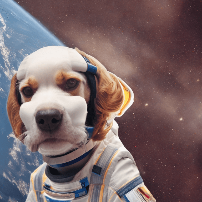 AI generated: Ralistic, ((Masterpiece, best quality)), cute cocker spaniel dog in astronaut suite space, Ultra-Hig...