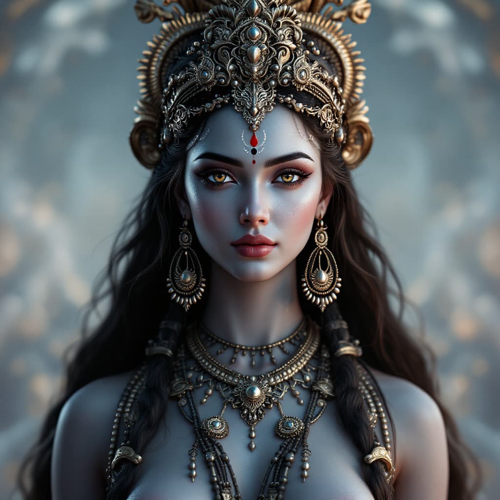 AI generated: goddess parvati full body potrait with devine appearance, god of fertility, intricate artwork . octa...