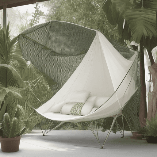 AI generated: hamaca, minimalist design with cactus inspiration
