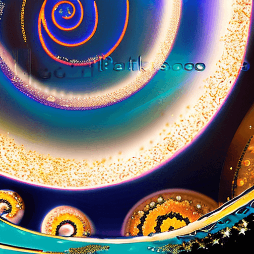 AI generated: Amazing breathtaking surrealism, optical illusion surreal image of an intricate glowing never-ending...