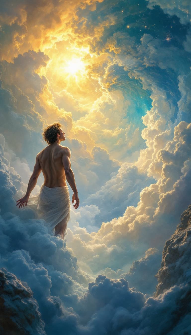 AI generated: Adam and eve in heaven 
