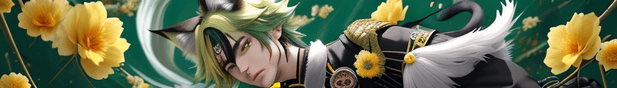 AI generated: masterpiece, best quality,tighnari (genshin impact), 1boy, animal ears, male focus, multicolored hai...