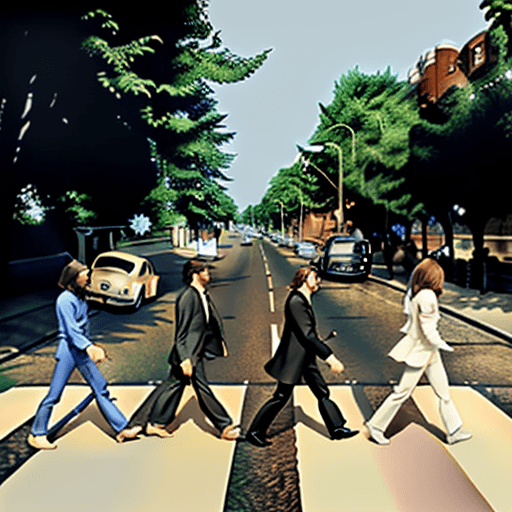 AI generated: Abbey Road as Pride and Predjudice