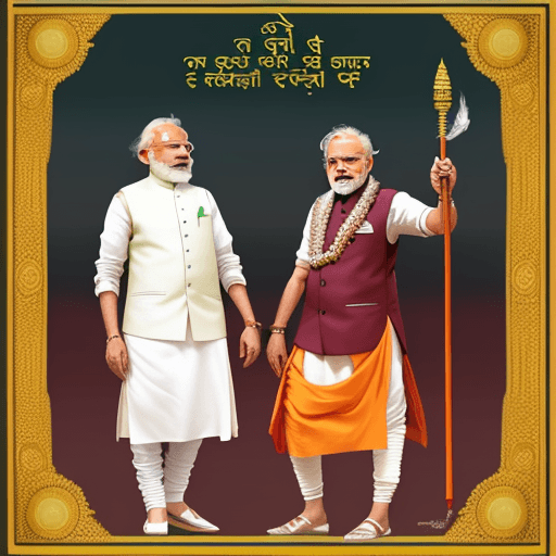AI generated: narendra modi with lord rama