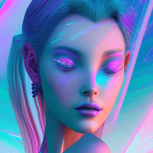 AI generated: 
In a dreamy digital painting reminiscent of vaporwave aesthetics, an ethereal digital avatar emerge...