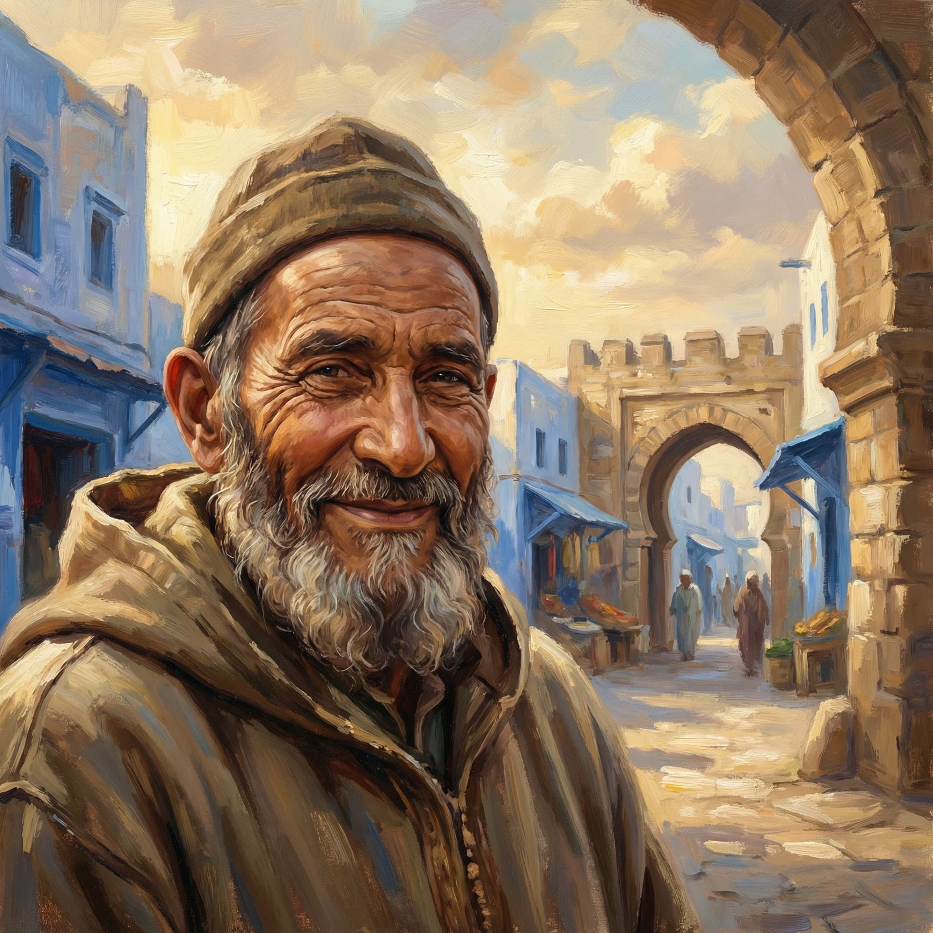 AI generated: oilpainting of rabat ,beautiful painting with highly detailed face by greg rutkowski and magali vill...
