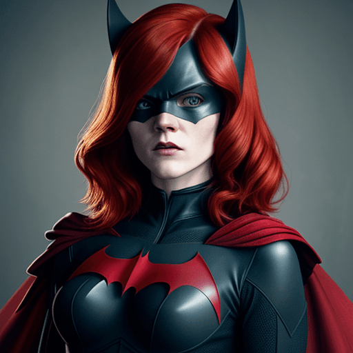 AI generated: Rose Leslie dressed as batwoman 