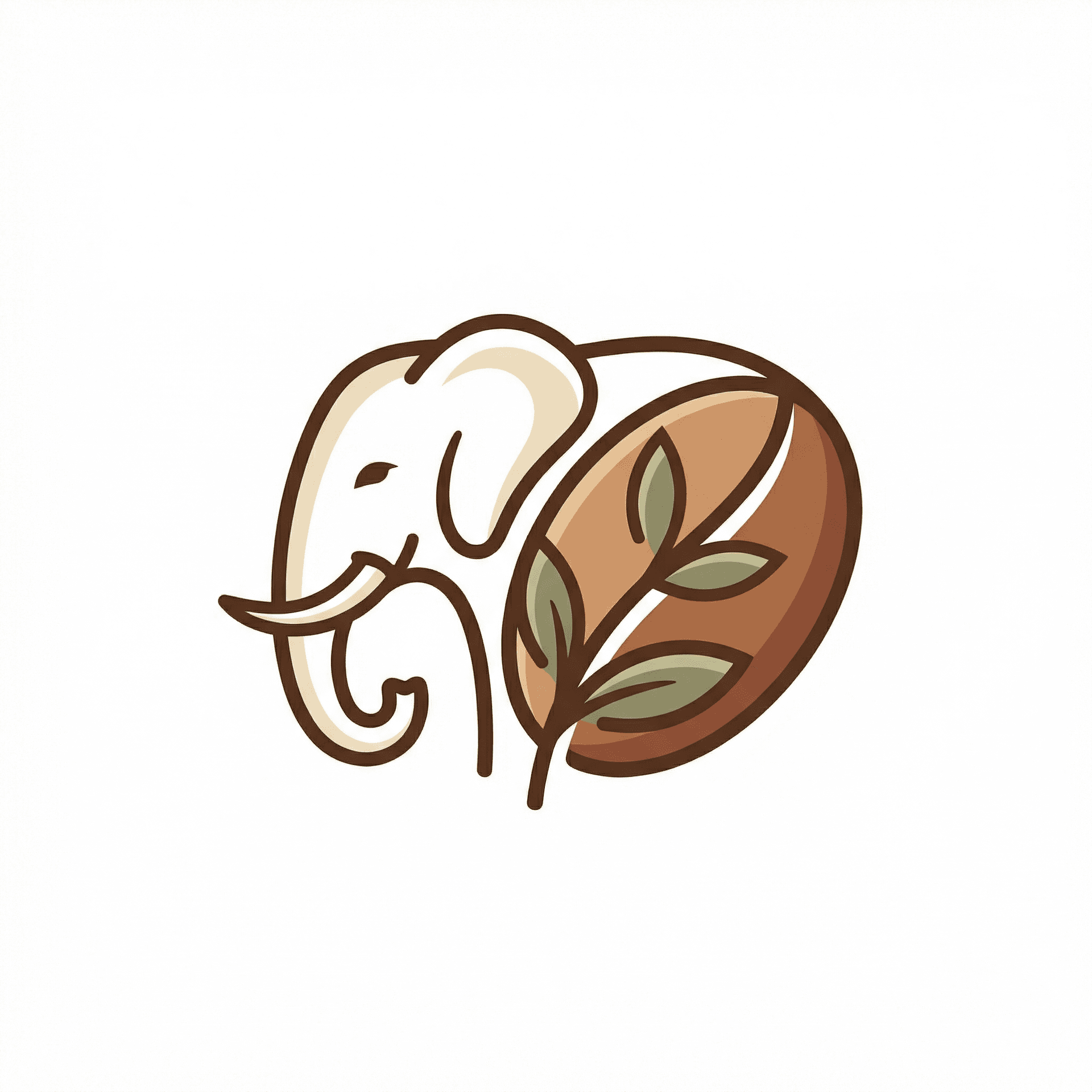AI generated: I need logo for a coffee beans brand name (FIYL) which means elephant in Arabic the logo must have a...