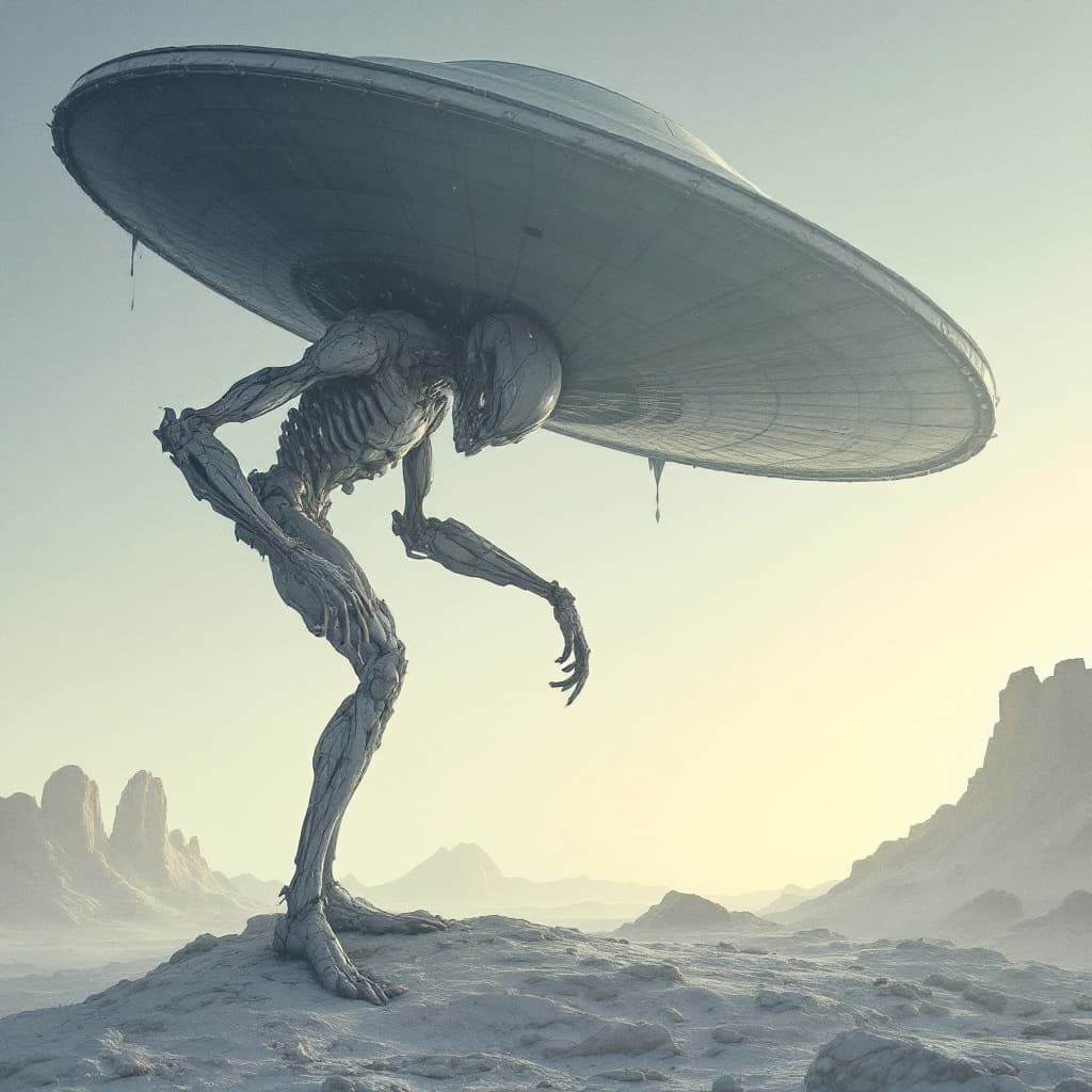 AI generated: L'extraterrestre profite de la nouvelle année