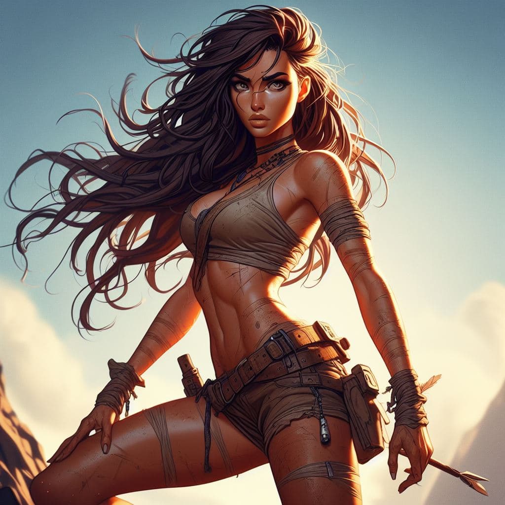 AI generated: Digital art, best quality, highly detailed, disney pixar style, full-length body shot: a stunning ba...