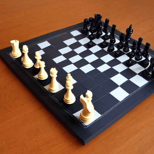 AI generated: chess set, kavinsky nightcall tneme