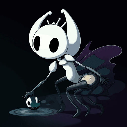AI generated: hollow knight twerking in the acid level with a bug 
