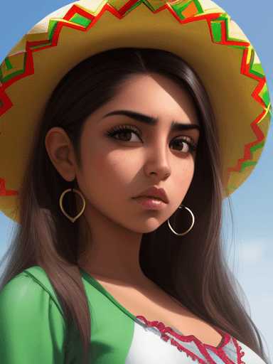 AI generated: Hyper realistic mexican girl 