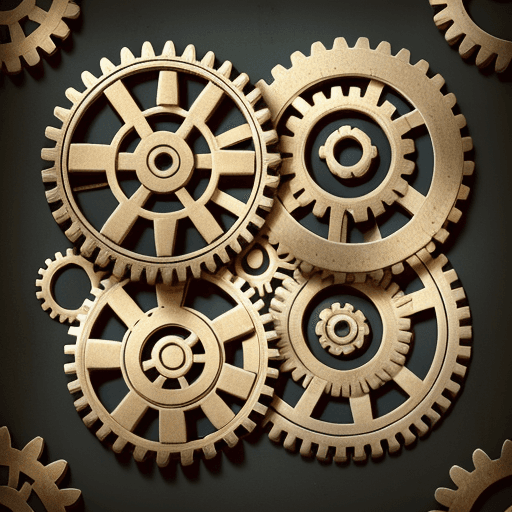 AI generated: contraption gears and cogs
