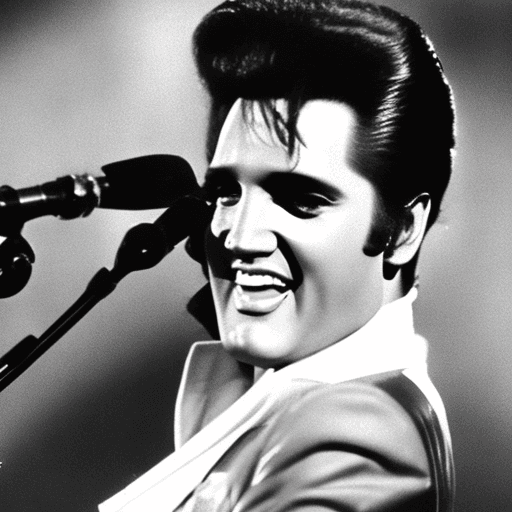 AI generated: Elvis Presley live in concert
