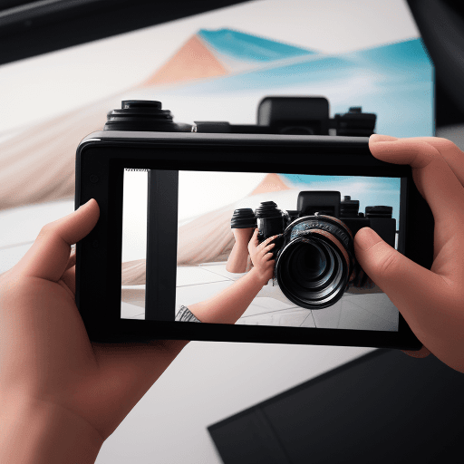 AI generated: High resolution photography of an influencer making content