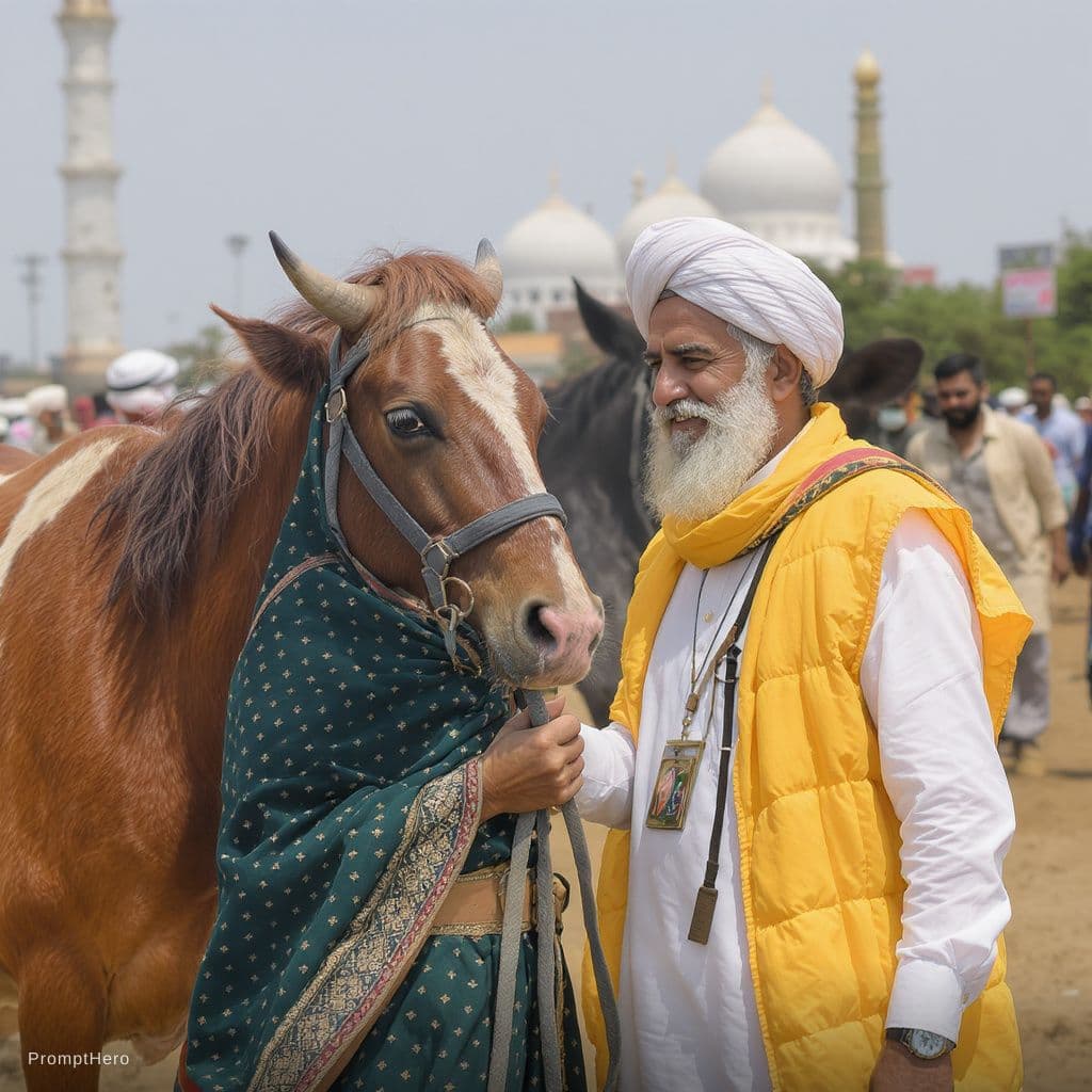 AI generated: Cowgirl position with Pakistani Islamic scholar 