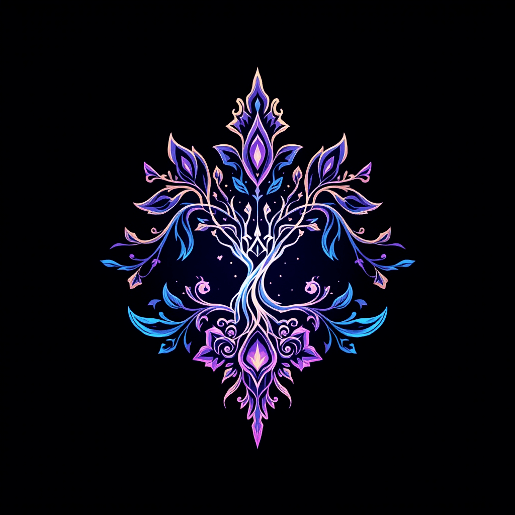 AI generated: Mystic Logo with font "FANTASIA WALLPAPER"