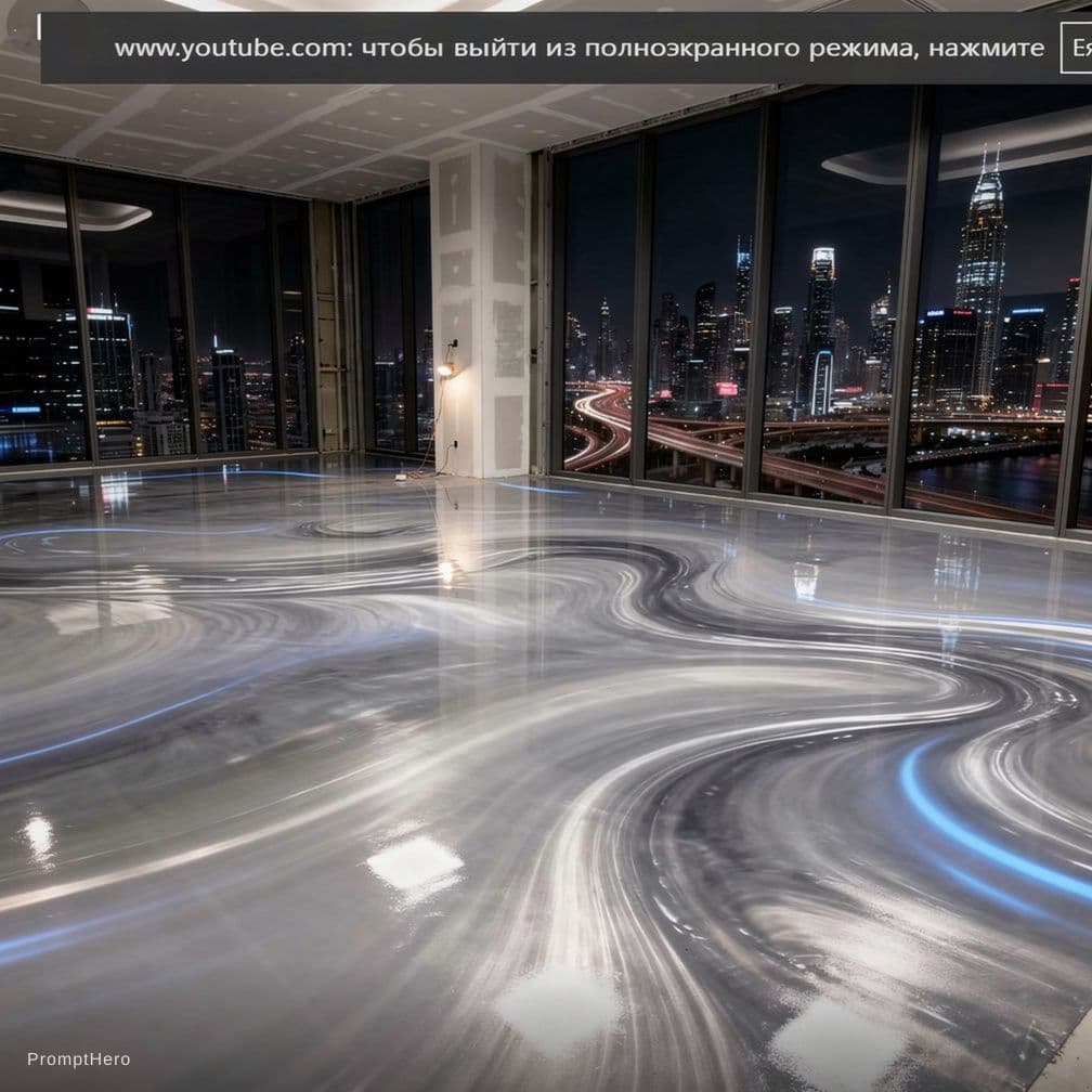 AI generated: self-leveling floors new future design
