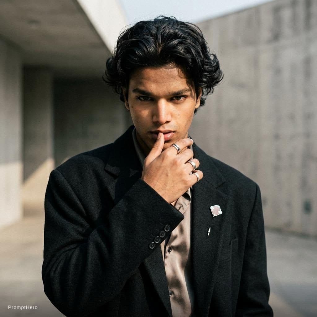 AI generated: fashion editorial photograph, man, shot on a Canon EOS 5D Mark IV --chaos 75 --ar 1:2 --profile rsy6...