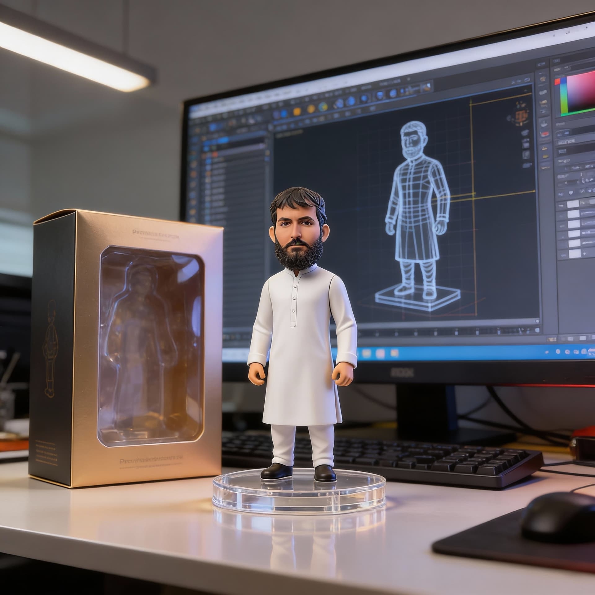 AI generated: Ultra-realistic high-end 3D visualization of a photographed person transformed into a realistic 3D f...