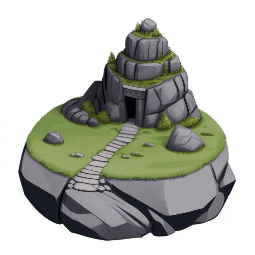 AI generated: rock pile template dnd 2D
