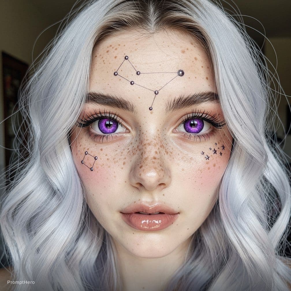 AI generated: Hyperrealistic digital portrait of a young woman, early 20s, 
rare genetic mutation aesthetic. 

EYE...