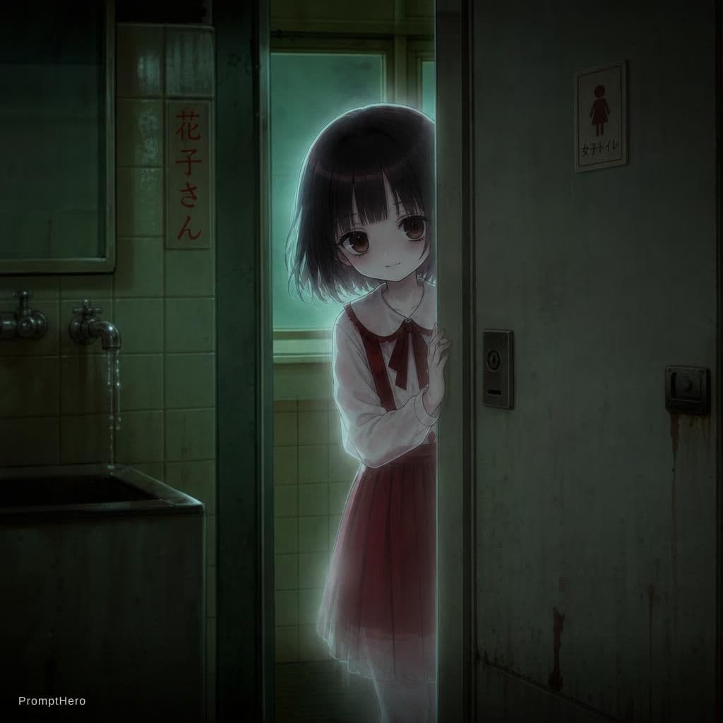 AI generated: Hanako-san

Visual Style: school ghost anime style

Appearance: Young girl (child), around elementar...