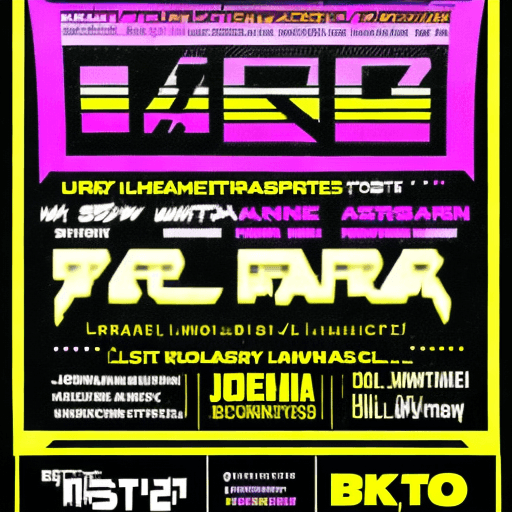 AI generated: early techno rave music flyer 