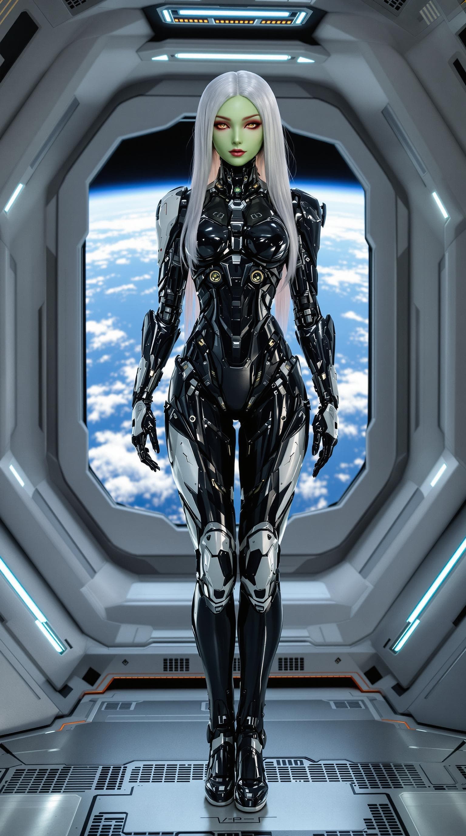 AI generated: exceptionally beautiful mechanical android (age 18) girl, (futuristic), (masterpiece), (realistic), ...