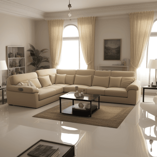 AI generated: photograph, living room to relax my mind and eyes after day so hard in work  be living room big and ...