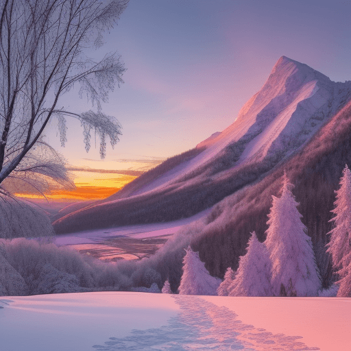 AI generated: Beautiful romanian mountain scene in natural landscape of a city park in winter with trees covered w...