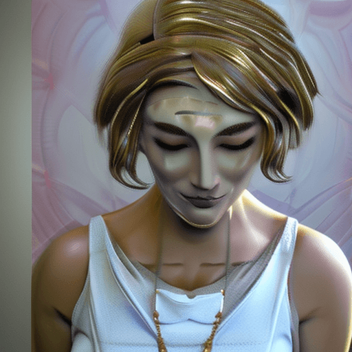 AI generated: Goddess close-up portrait ribcagel. Anal missionary milf. Hort hair. 