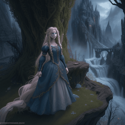 AI generated: Epic magical scene in a fantasy Landscape, Insane detailed different full body image , in different ...