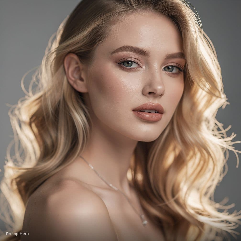 AI generated: "Image is a portrait-style photograph taken with a Sony A1 35mm lens featuring a 22 year old model w...