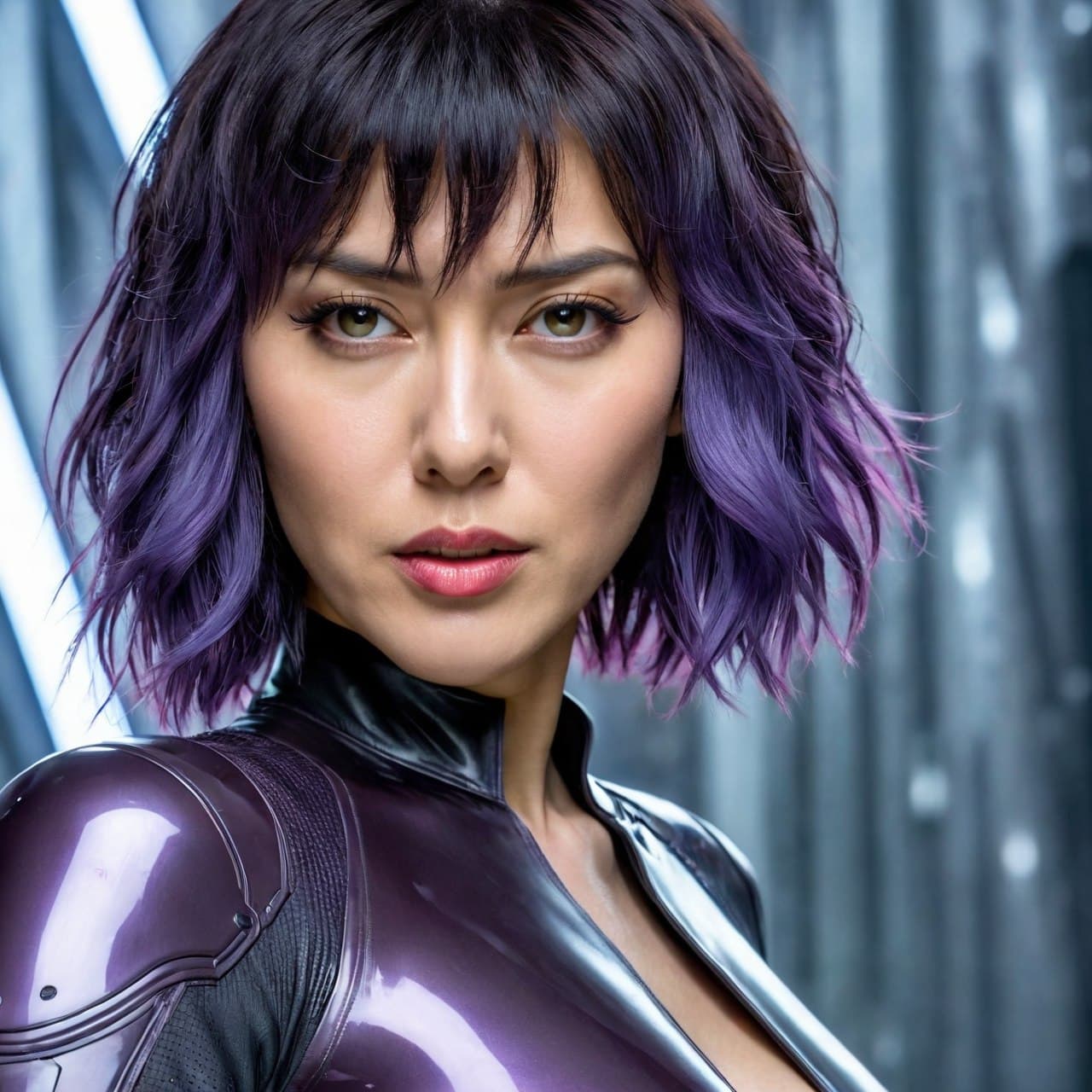 AI generated: weta disney pixar movie still portrait photo of motoko kusanagi ghost in the shell : : as woman by p...